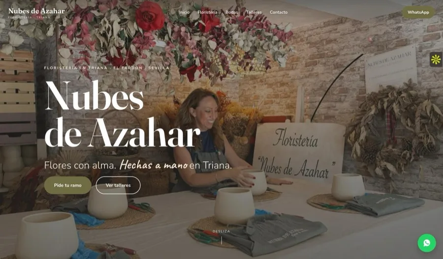 Web de Nubes de Azahar diseñada por By Influence